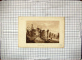 Original Old Antique Print Exterior Leybourne Castle England