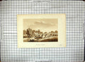 Original Old Antique Print View New Bridge Oxford England River Boat
