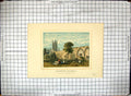 Old Antique Print Hand Ed Exterior Gloucester Cathedral Catherine'S Abbey