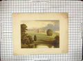 Original Old Antique Print Hand Coloured Exterior Bowood Park Architecture