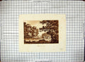 Original Old Antique Print Cliefden Spring Buckinghamshire River Trees