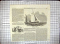 Antique Old Print 1853 Sporting Yacht Rifleman School Friern Barnet Church 19th