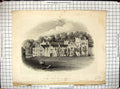 Antique Old Print View Compton Wynyates Marquis Northampton Brandard Elston