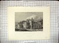 Original Old Antique Print View Compton Winyates Engraving Herbert Saddler