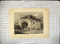 Original Old Antique Print 1810 Exterior Kenilworth Priory Engraving Thompson
