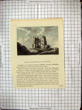 Old Antique Print 1772 Ruins Lutgershall Castle Hooper Godfrey Engraving 18th