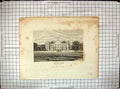 Antique Old Print Architecture Apley Park Shropshire Engraving Court Jones
