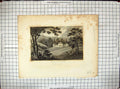 Antique Old Print Architecture Leasowes Mattwood Engraving Calvert Radclyffe