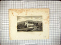 Antique Old Print Ruins Buldwos Abbey Mountains Calvert Radclyffe Engraving