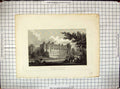 Antique Old Print 1809 Warwick Castle Architecture Taylor Porter Engraving 19th