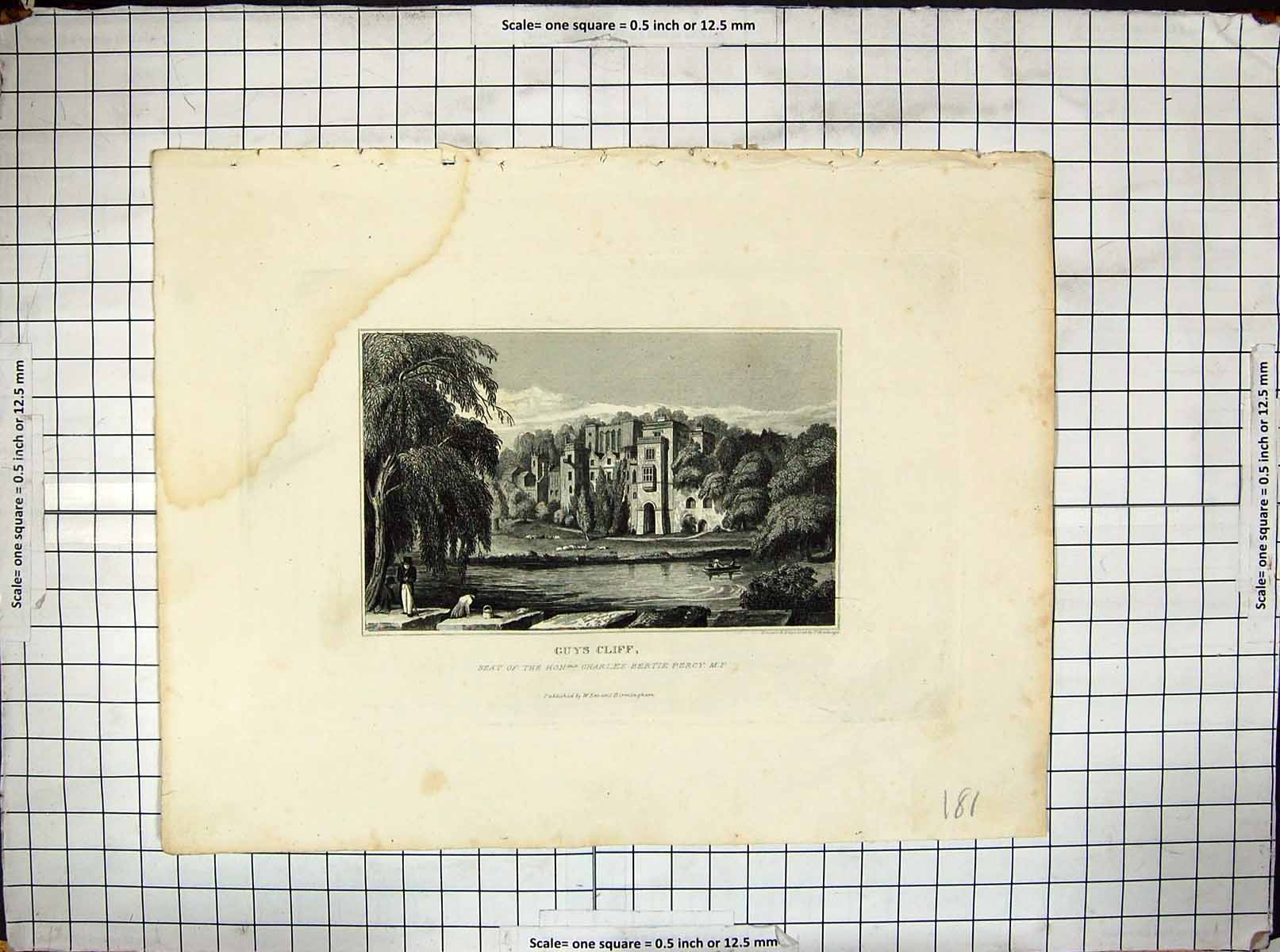 Old Guys Cliff Architecture Charles Bertie Percy Radclyffe Engraving 19th