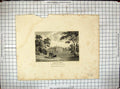 Antique Old Print Wooton Hall Lady Dowager Smith Architecture Shepherd Poole