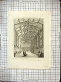 Original Old Antique Print St. Mary Hall Coventry 1829 Engraving Keux Clarke