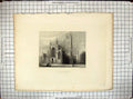 Antique Old Print Gloucester Cathedral Architecture Winkles Warren Engraving