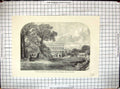 Original Old Antique Print Cliefden Dowager Duchess Sutherland Architecture