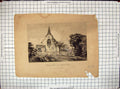 Original Old Antique Print 1810 Ruins Hauling Church Rochester Kent England