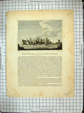 Original Old Antique Print 1773 Kenilworth Castle Warwickshire Engraving 18th