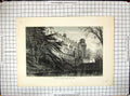 Original Old Antique Print View Warwick Castle Architecture England