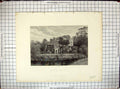 Original Old Antique Print Architecture Guy'S Cliff Engraving Willmore