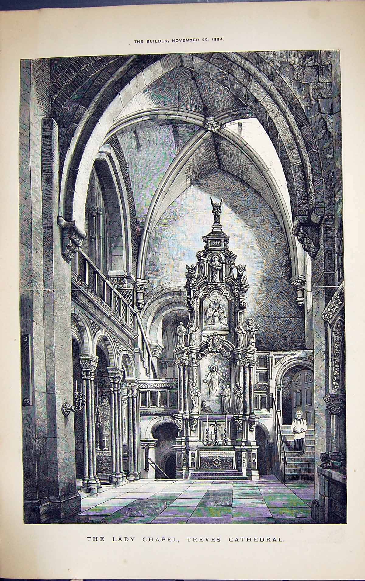 Old Lady Chapel Treves Cathedral Interior Building 1884 Architecture Victorian