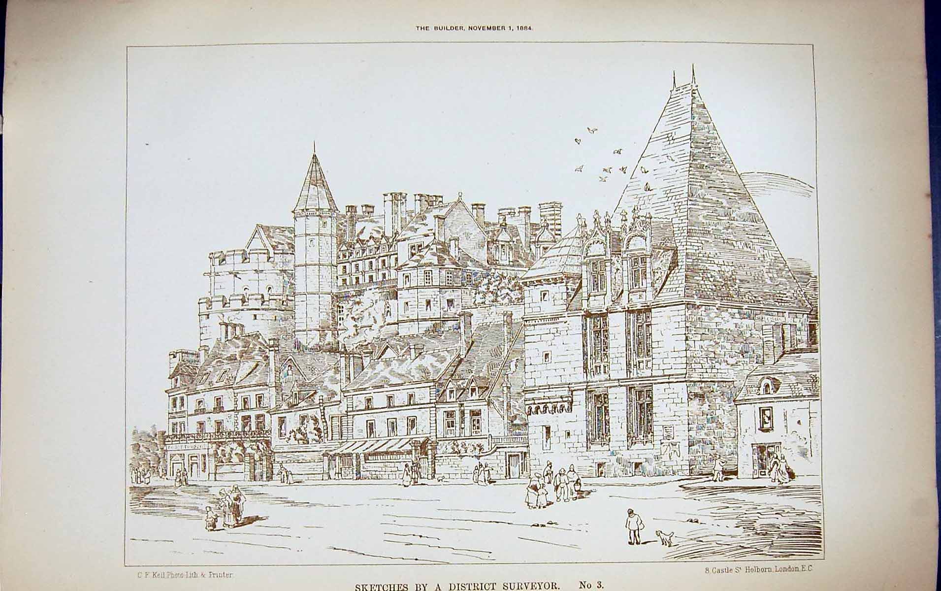 Old Print District Surveyor House Castle Kell Building 1884 Architecture 19th