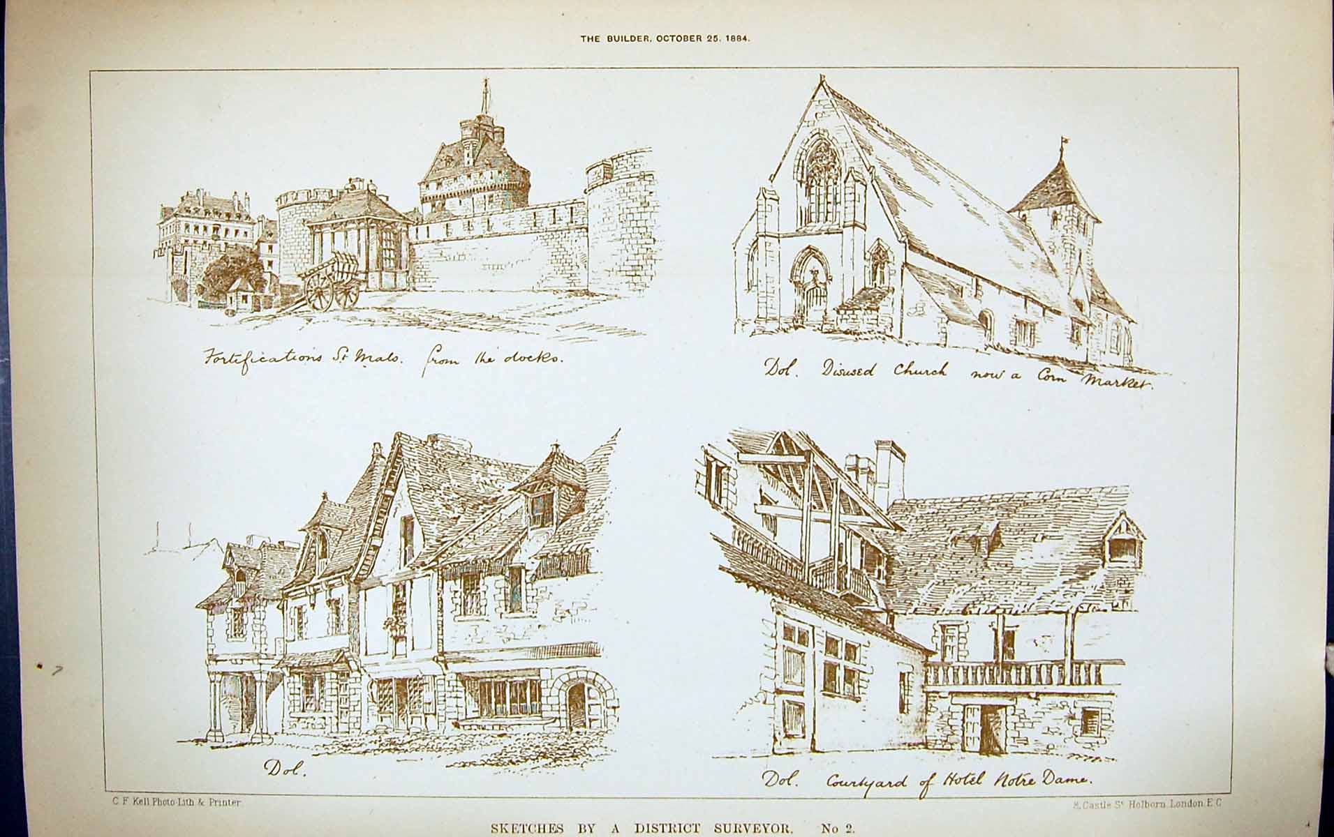Old Courtyard Hotel Notre Dame Church Corn Market Building 1884 Archi Victorian