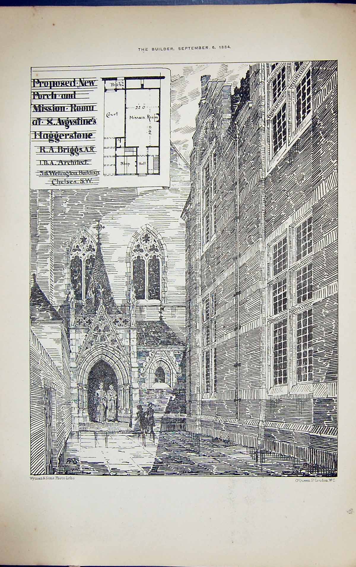 Old Porch Mission Room Augustine'S Haggerstone Briggs Building 1884 A Victorian