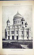 Old Exterior Cathedral Saviour Moscow Russia Building 1884 Architectu Victorian