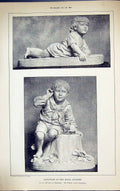 Old Building 1884 Sculpture Royal Academy Studies Children Count Glei Victorian