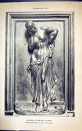 Old Sculpture Royal Academy Water Lily Woolner Building 1884 Architec Victorian