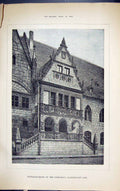 Old Print Entrance-Front Rath-Haus Halberstadt Building 1884 Architecture 19th