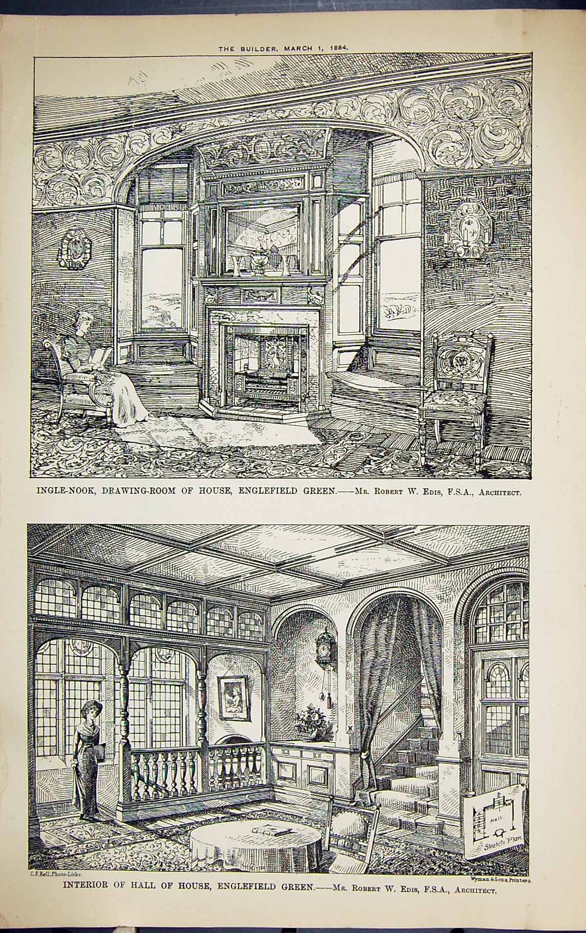 Old Building 1884 Architecture Ingle Nook Englefield Green Interior H Victorian