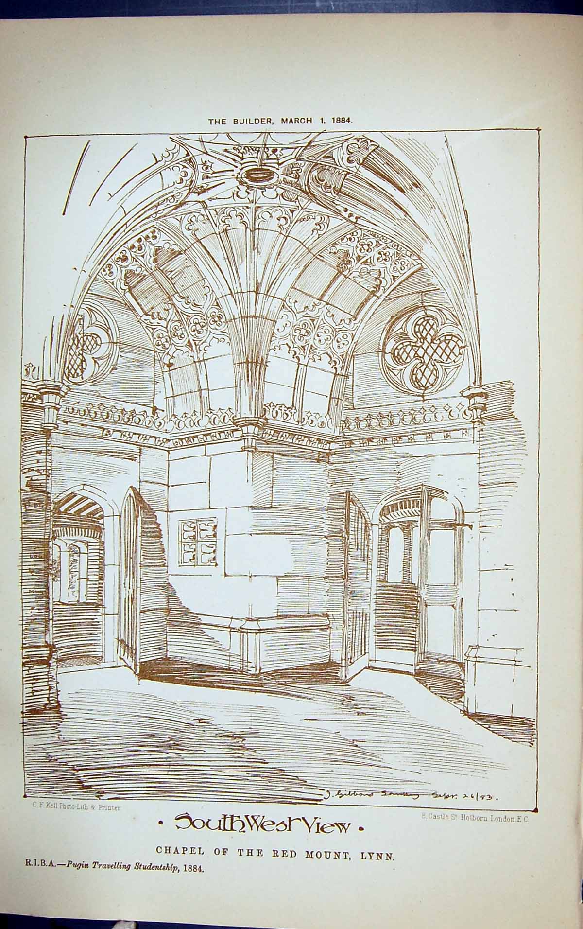 Old Chapel Red Mount Lynn South West View Pugin Building 1884 Archite Victorian
