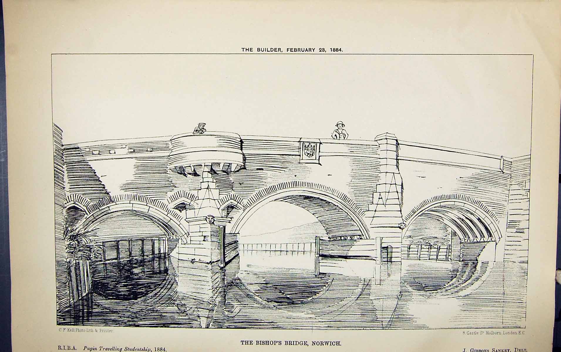 Old Bishop'S Bridge Norwich Gibbons Sankey Building 1884 Architecture Victorian