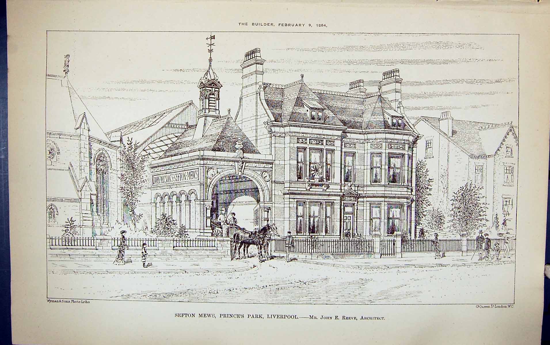 Old Sefton Mews Prince'S Park Liverpool John Reeve Building 1884 Arch Victorian