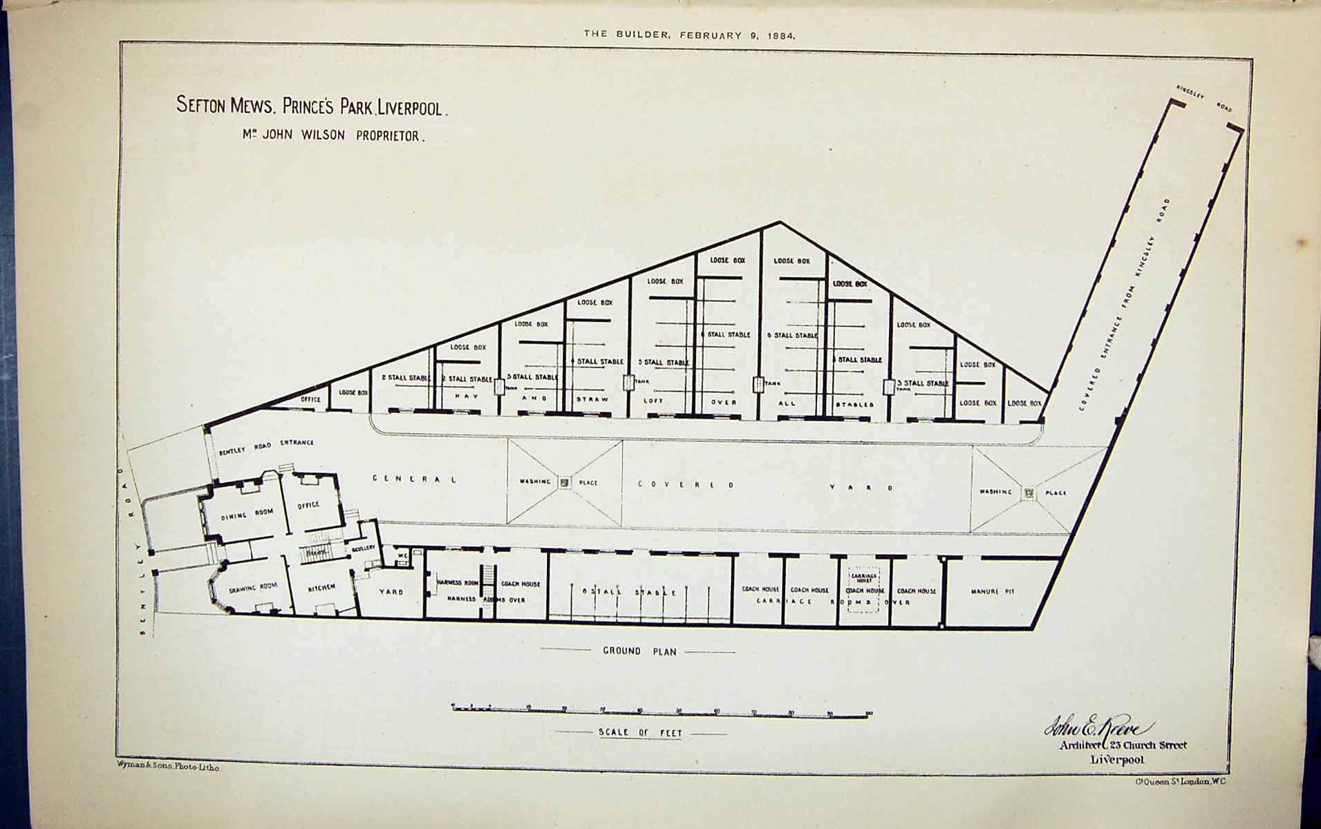 Old Sefton Mews Prince'S Park Liverpool John Wilson Reeve Building 18 19th