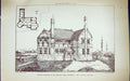 Old Antique Print House Plan Brighton Howell Building 1884 Architecture 19th