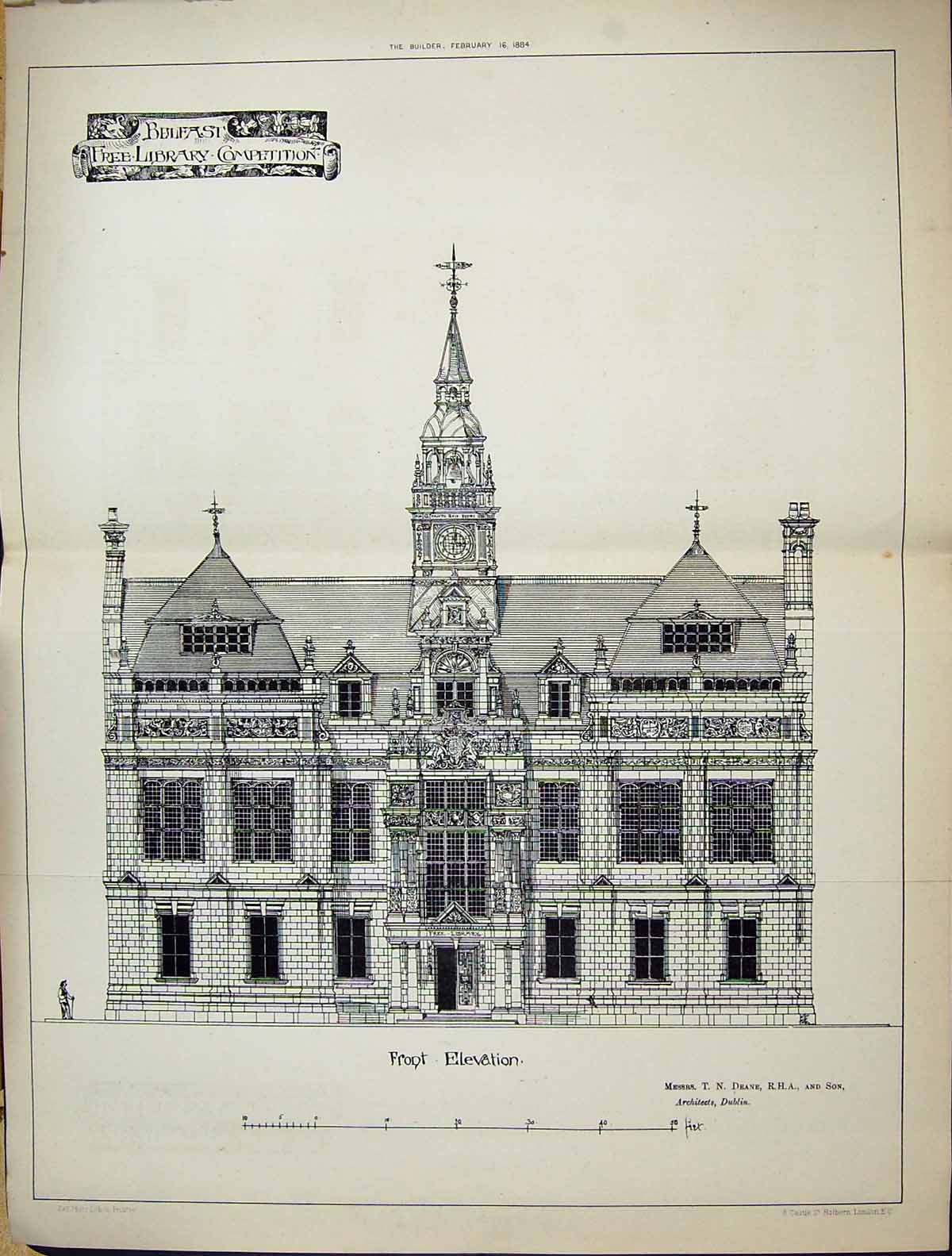 Old Builder 1884 Belfast Free Library Competition Architecture DeaneVictorian