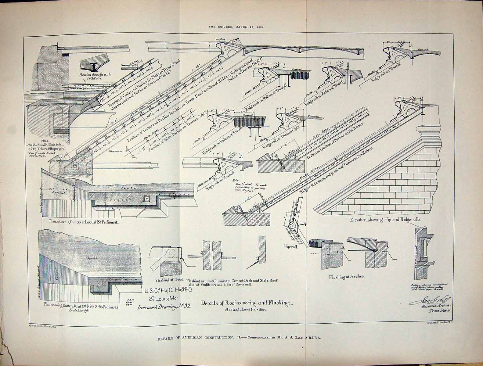 Old Builder 1884 Details American Construction Roplan St. Louis GaleVictorian