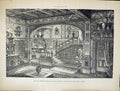 Old Builder 1884 Design Interior Decoration Hall Staircase Edwin Will 19th