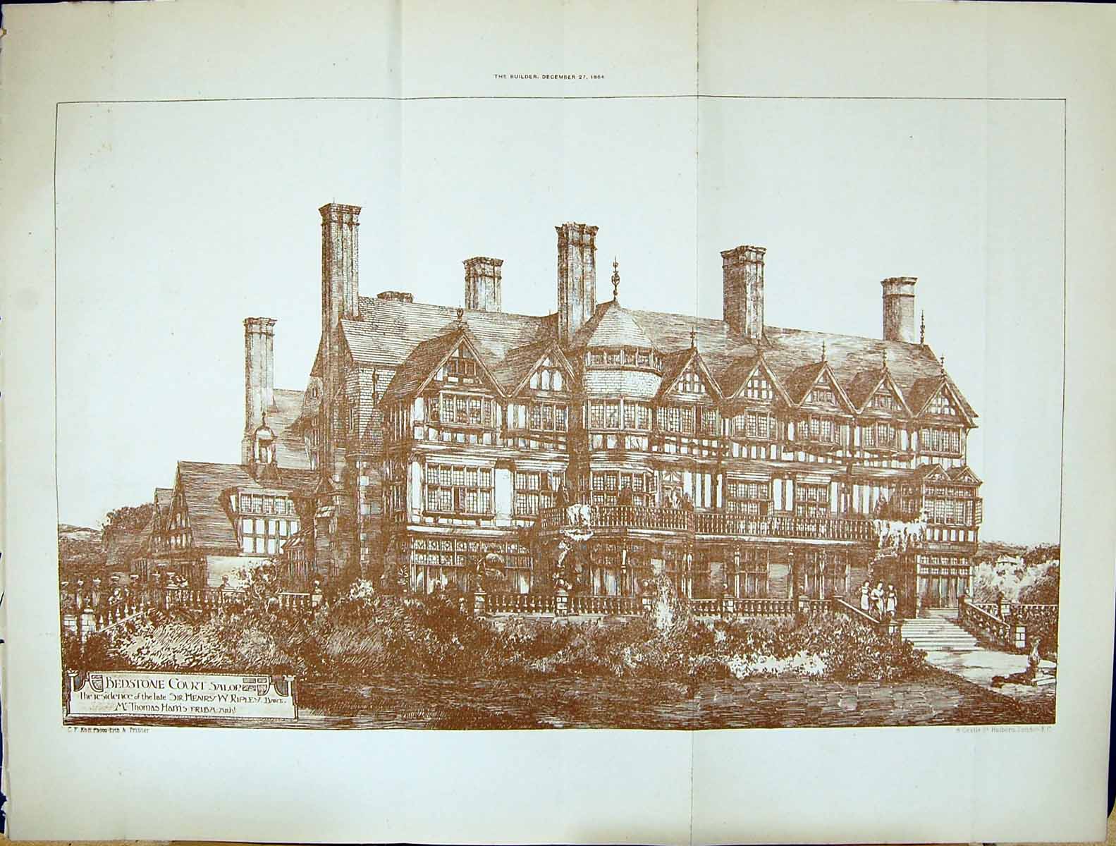 Old Builder 1884 Bedstone Court Henry Ripley Thomas Harris Architectu 19th