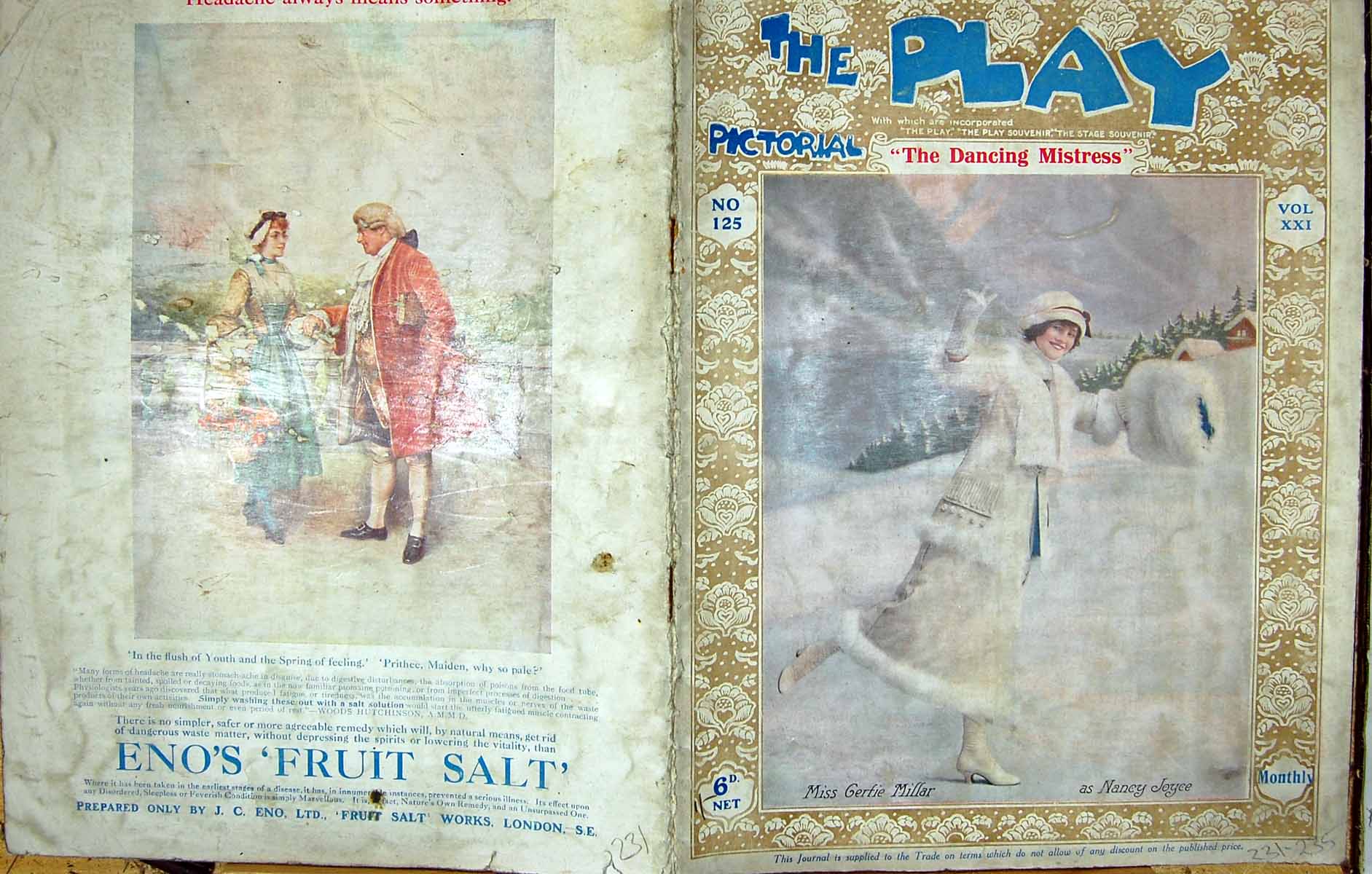 Old Play Pictorial Theatre Dancing Mistress Millar Caumont Leigh Blak