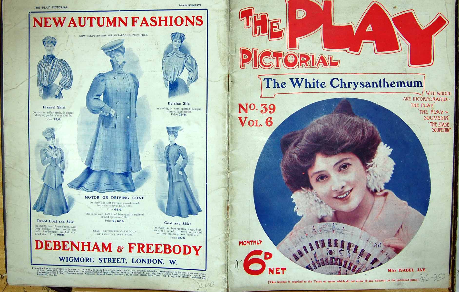 Old Play Pictorial Theatre White Chrysanthemum Jay Legarde Lytton Mor
