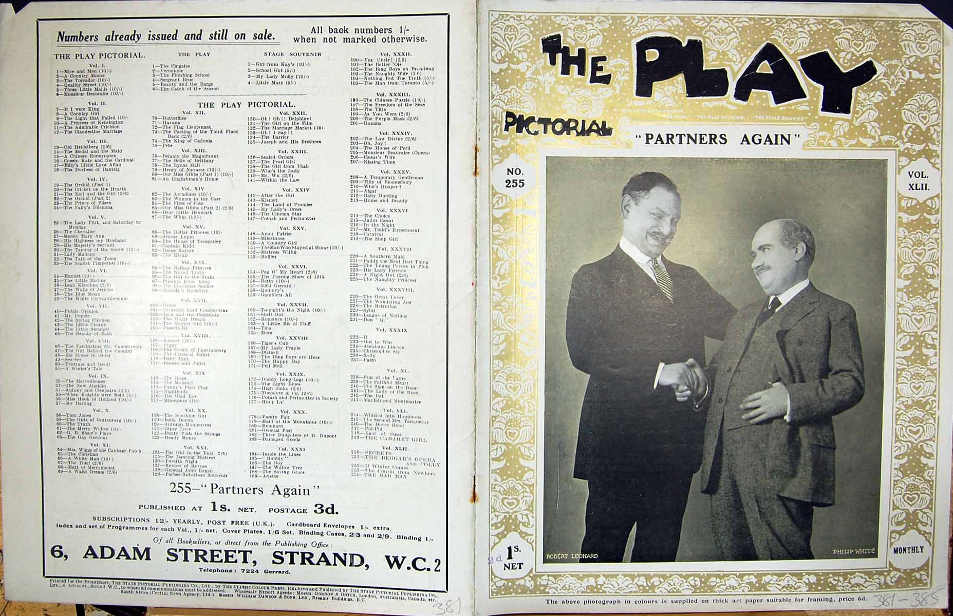 Old Play Pictorial Theatre Partners Again White Leonard Ewart Comberm