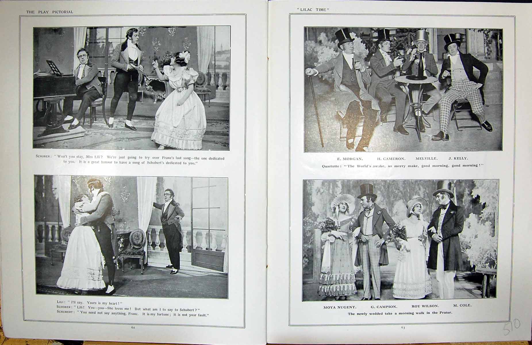 Old Play Pictorial Theatre Lilac Time Butterworth Pounds Clayton Hemi