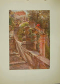 Old Print La Scallea Delle Spinge Villa D'Este Italy 1913 Walter Tyndale 20th