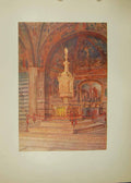 Antique Old Print Baptistery Giovanni Church Scene Italy 1913 Walter Tyndale