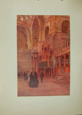 Original Old Antique Print Interior St. Mark'S Italy 1913 Walter Tyndale Colour