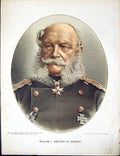 Old Print Cassell Petter Galpin C1880 Portrait William I Emperor Germany 19th