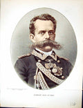 Old Antique Print Cassell Petter Galpin C1880 Portrait Humbert King Italy 19th